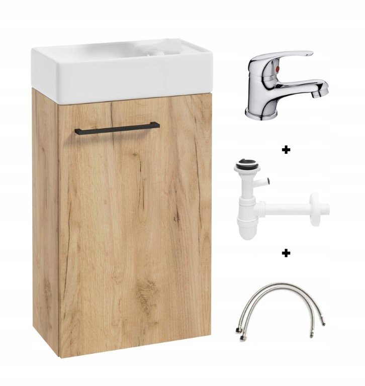 Zestaw łazienkowy szafka z umywalką 40 dąb craft Small