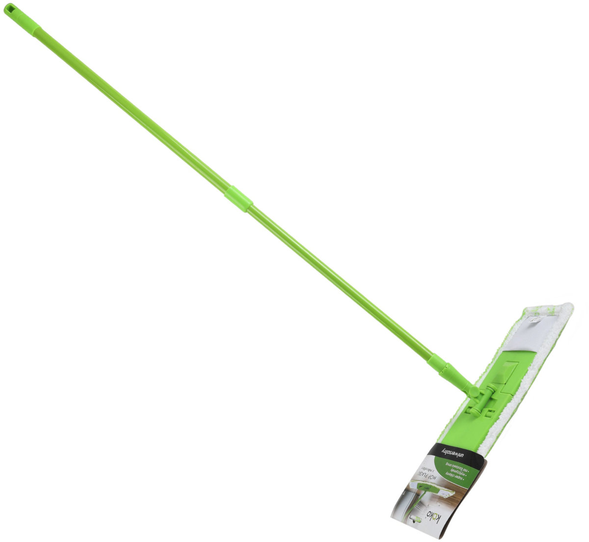KOKO - Mop płaski + uniwersalny kij teleskopowy - mikrofibra - KO-4930