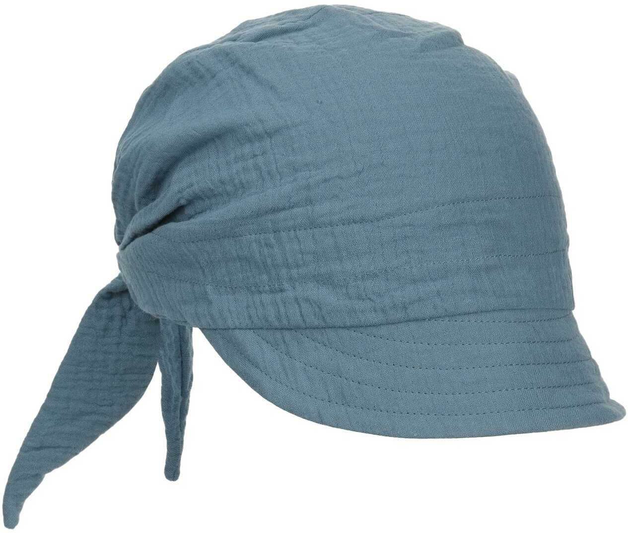 Musselin GOTS Baumwolle Bandana Cap by Gebeana, niebieski, One Size