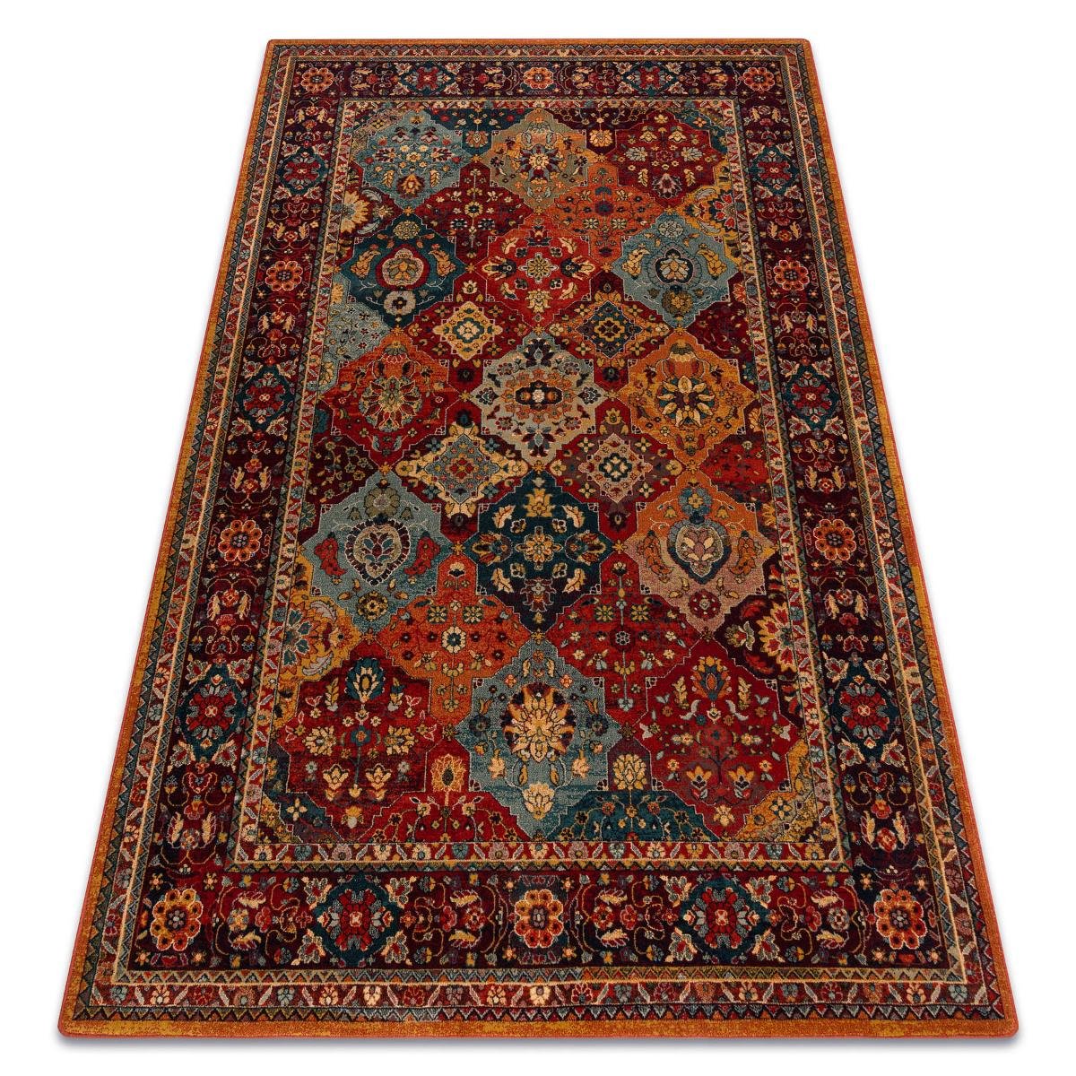 Dywan DYWANY ŁUSZCZÓW wełniany POLONIA Samari Ornament rubin, 170x235 cm