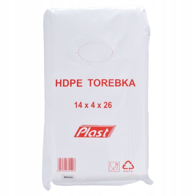Woreczki foliowe HDPE przezroczyste 26x14cm 800szt