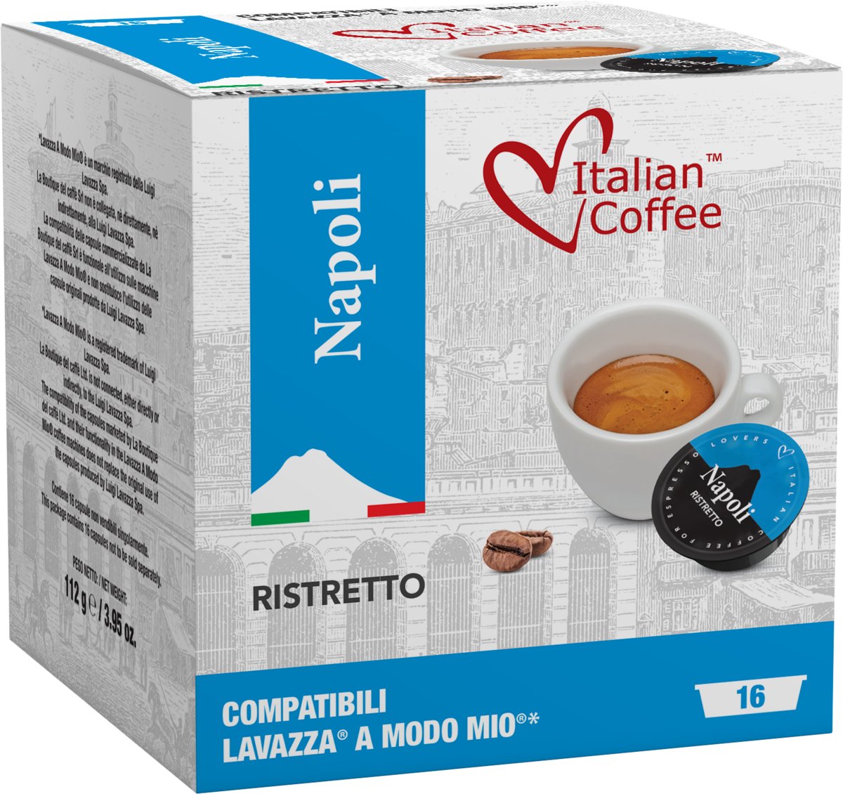 Italian Coffee Napoli Ristretto 16 kapsułek do Lavazza A Modo Mio