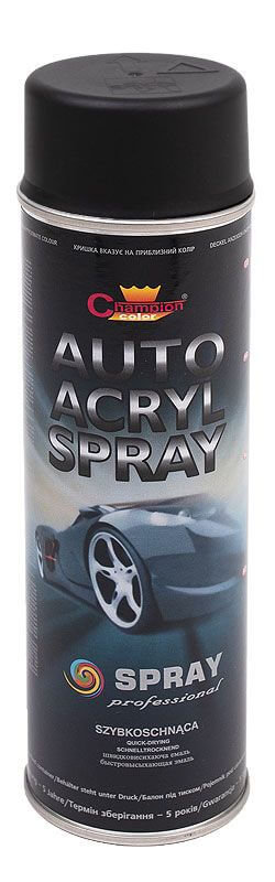 Champion Farba Champion Autolakier akryl 500ml czarny mat 5905179470522