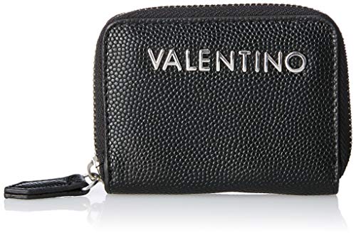 Mario Valentino Valentino by Kobiety Divina pebbled zip wokół torby Czarny, Nero, Talla única