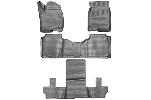 Dopasowane dywaniki samochodowe ELEMENT 3D zaprojektowane do Chevrolet Suburban, 2021->, SUV, 4-częściowy