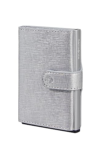 Portfel Samsonite | Skóra Premium ALU FITl | Slide-UP Case | Osłona RFID I NFC, Silber (Silver), 10.2 cm, Alu Fit SLG - Portfel
