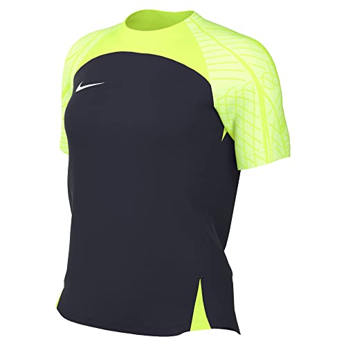 Nike Krótki rękaw Soccer Top W Nk Df Strk23 Top Ss, obsydian/Volt/White, DR2278-452, XL