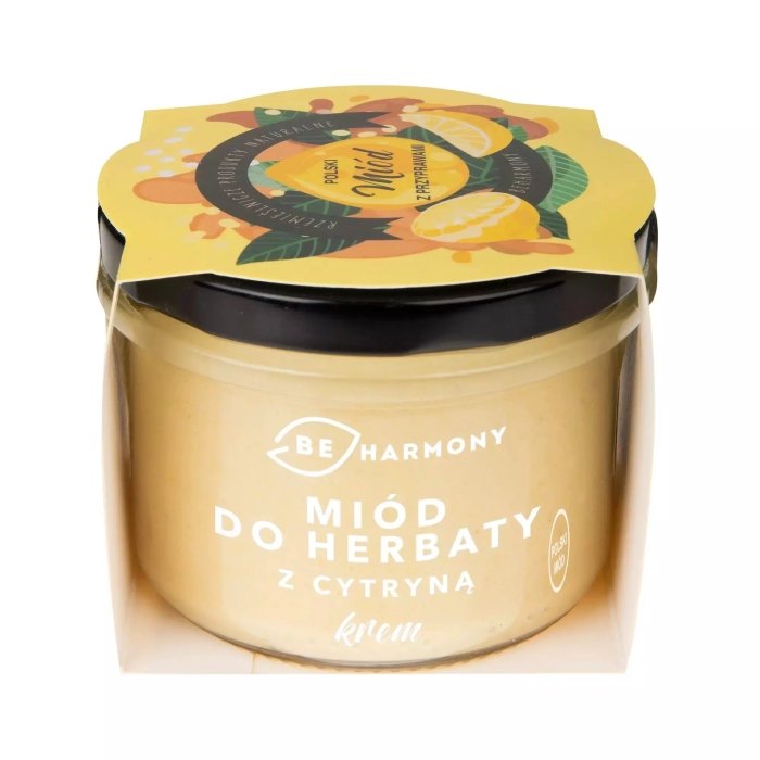 BeHarmony, miód do herbaty z cytryną krem, 230 g