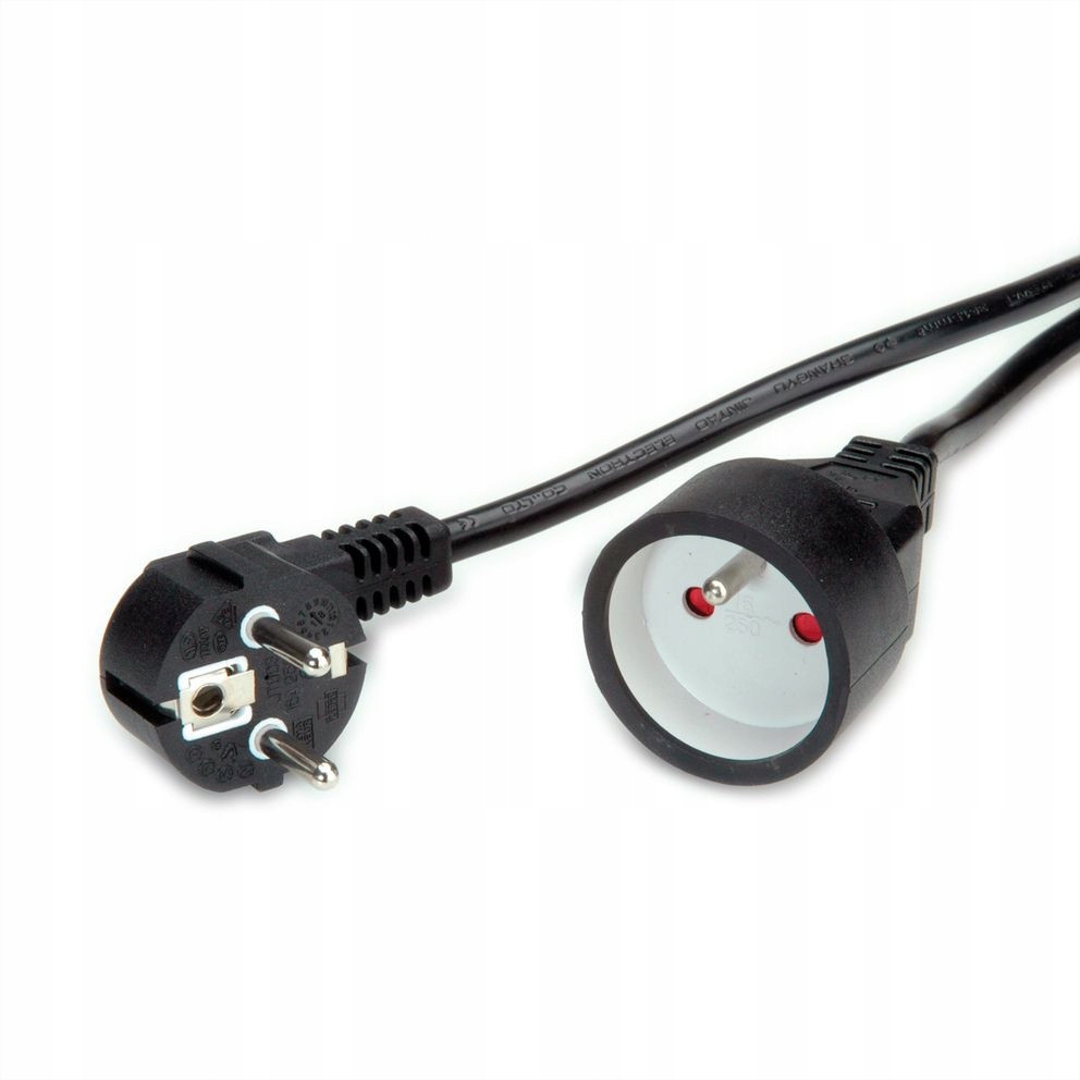 Przedłużacz kabel zasilający AC 230V UTE czarny 10m