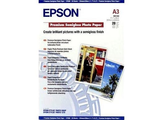 Papier fotograficzny EPSON Premium, DIN A3, 251g/m² pół-połysk, 20 arkuszy