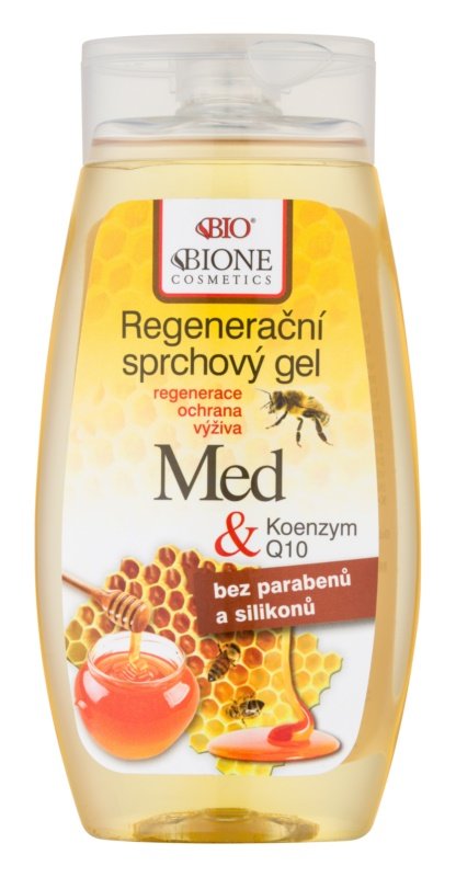 Bione Cosmetics Regeneracyjny żel pod prysznic Med + Q10 260 ml