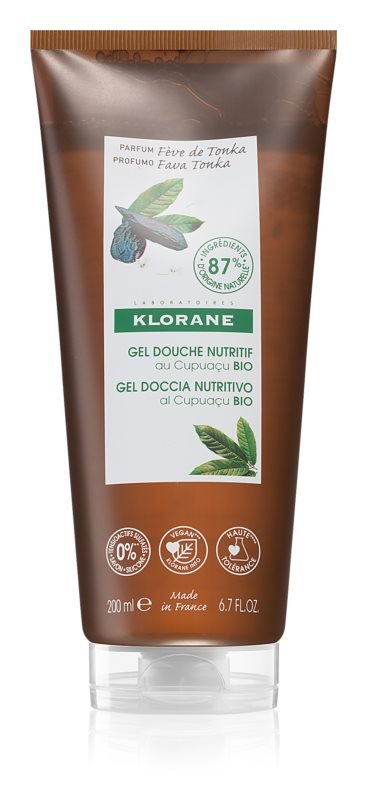 Klorane Odżywczyżel pod prysznic Cupuaçu Organiczna fasola tonka Nourish ing Shower Gel) Objętość 200 ml)