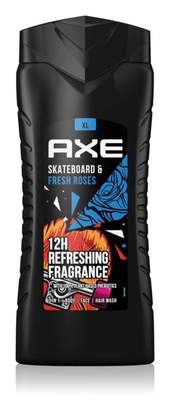 Axe Bodywash Skateboard & Fresh Roses XL dla mężczyzn bez parabenów, 400 ml 8720181000645