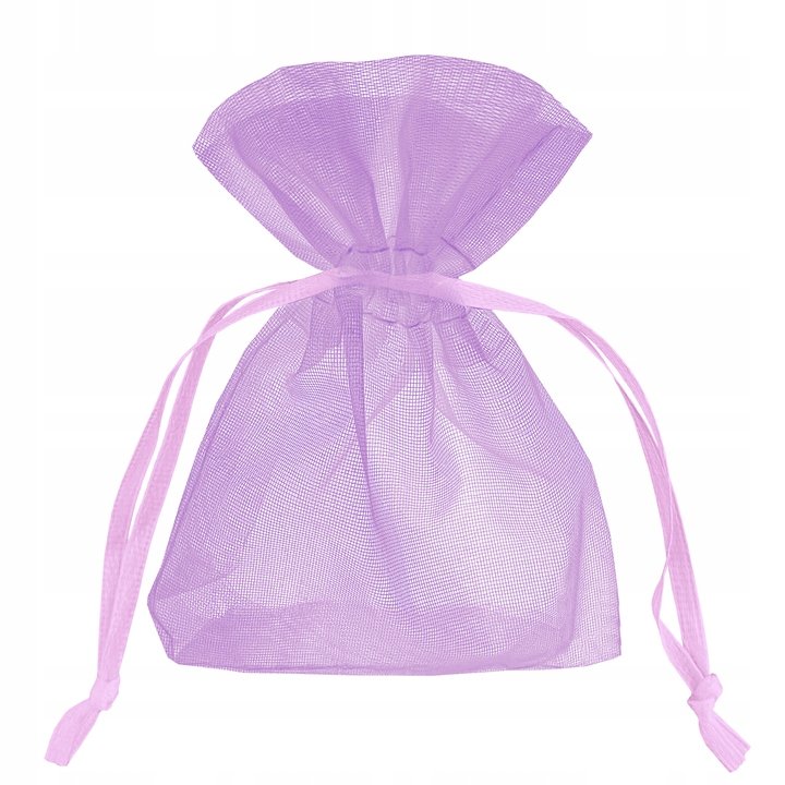 Woreczki z organzy fioletowe 10x15 cm duże 10 szt