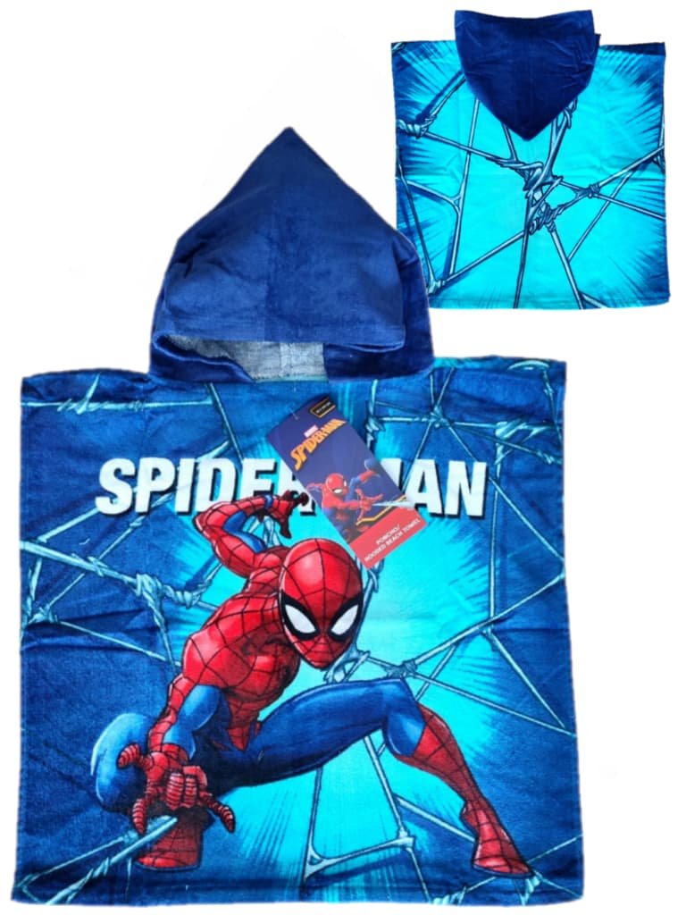 Ponczo poncho ręcznik z kapturem Spiderman