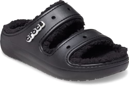 Crocs Unisex - klasyczne sandały na platformie dla dorosłych, puszyste kapcie, Czarny/czarny, 7 Women/5 Men