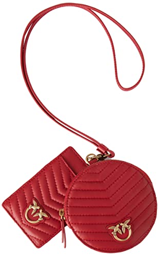 Pinko Neck Pouches Sheep Nappa Chevr, Akcesoria Podróżne-Torebka Damska Neck, R41q Czerwony Granat Antyczny Złoty, U