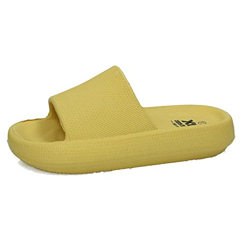 XTI Płaskie sandały damskie 44489, Amarillo, 37 EU