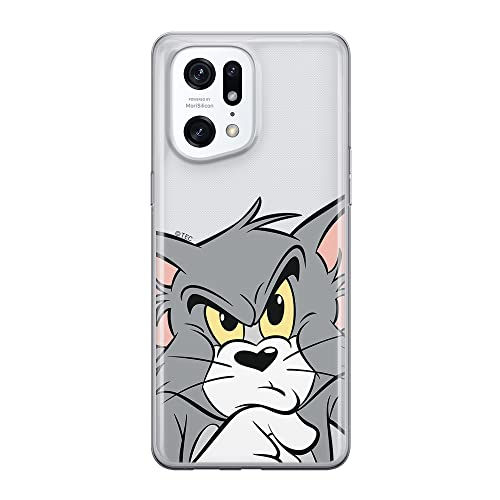 ERT GROUP etui na telefon Oppo FIND X5 PRO, case oryginalny i oficjalnie licencjonowany przez Tom & Jerry, wzór Tom 001, optymalnie dopasowane, plecki z TPU częściowo przeźroczyste