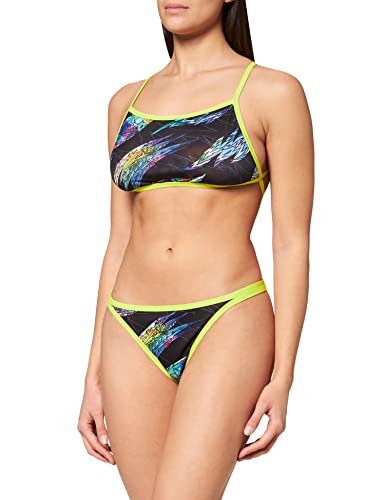 Speedo damski strój kąpielowy z odwróconą 2-częściową Multicolor (Lime Green/Post-it Pink/Fluo-orange) 12