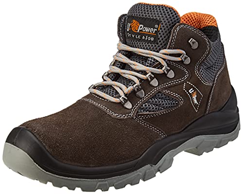 U-Power BC10315-44 Damskie buty sportowe Hi-Top – Calzado de Seguridad Gama Style & Job Model Real S1P SRC Talla 44, czarne, męskie10 US = 44 EU