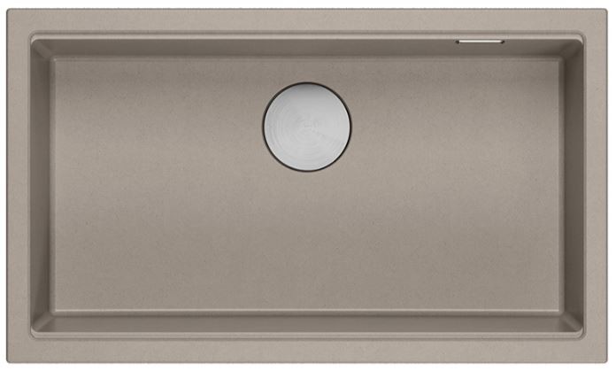 QUADRON Zlewozmywak (76x44) DASH 110 szarobeżowy, elementy stalowe HQD7644U4_BS_U