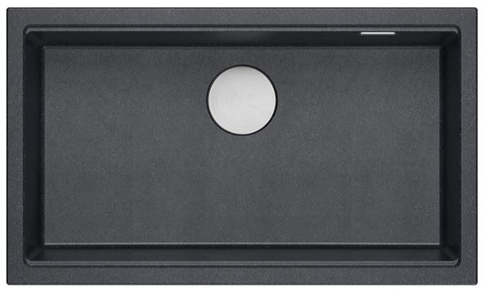 QUADRON Zlewozmywak (76x44) DASH 110 czarny, elementy stalowe HQD7644U8_BS_U