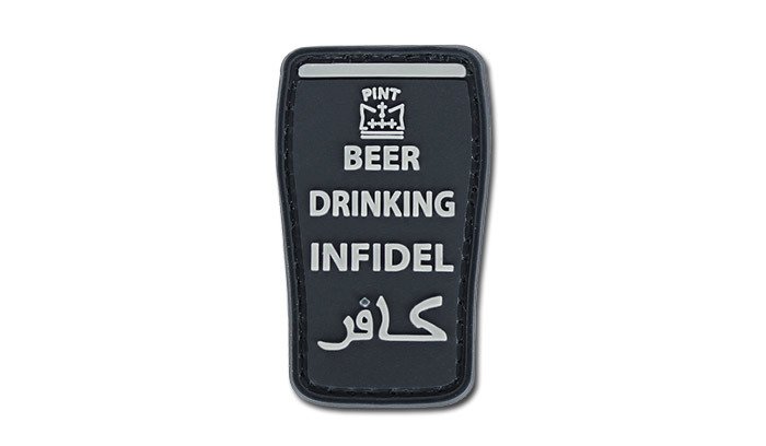 4TAC - Naszywka 3D - Beer Drinking Infidel - Czarny