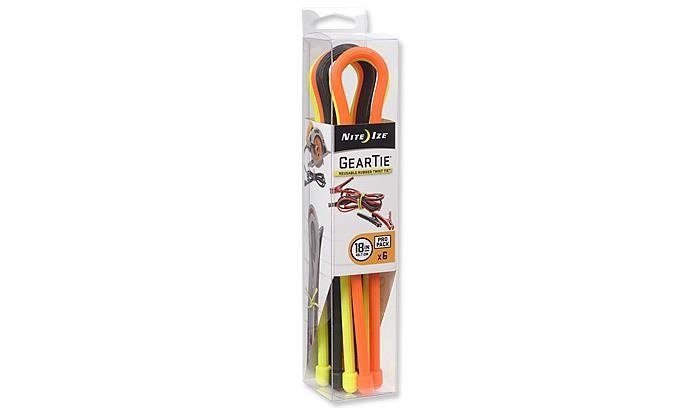 Nite Ize - Gear Tie 18 Pro Pack - Assorted - 6Pack - GTPP18-A1-R8