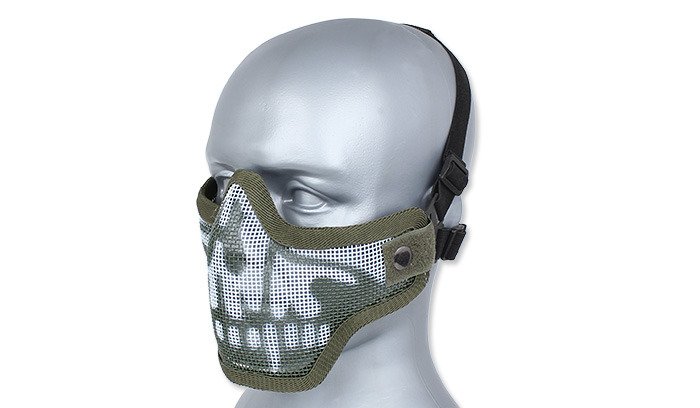 TMC - Maska z siatki - Strike Steel Half Face Mask - Wolf - Zielony OD