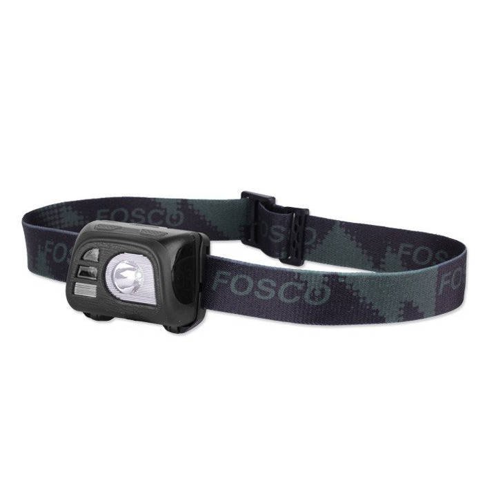 FOSCO - Latarka czołowa Tactical Headlamp - 140 lumenów - Czarny