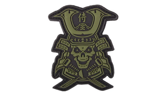 101 Inc. - Naszywka 3D - Samurai Skull - Zielony