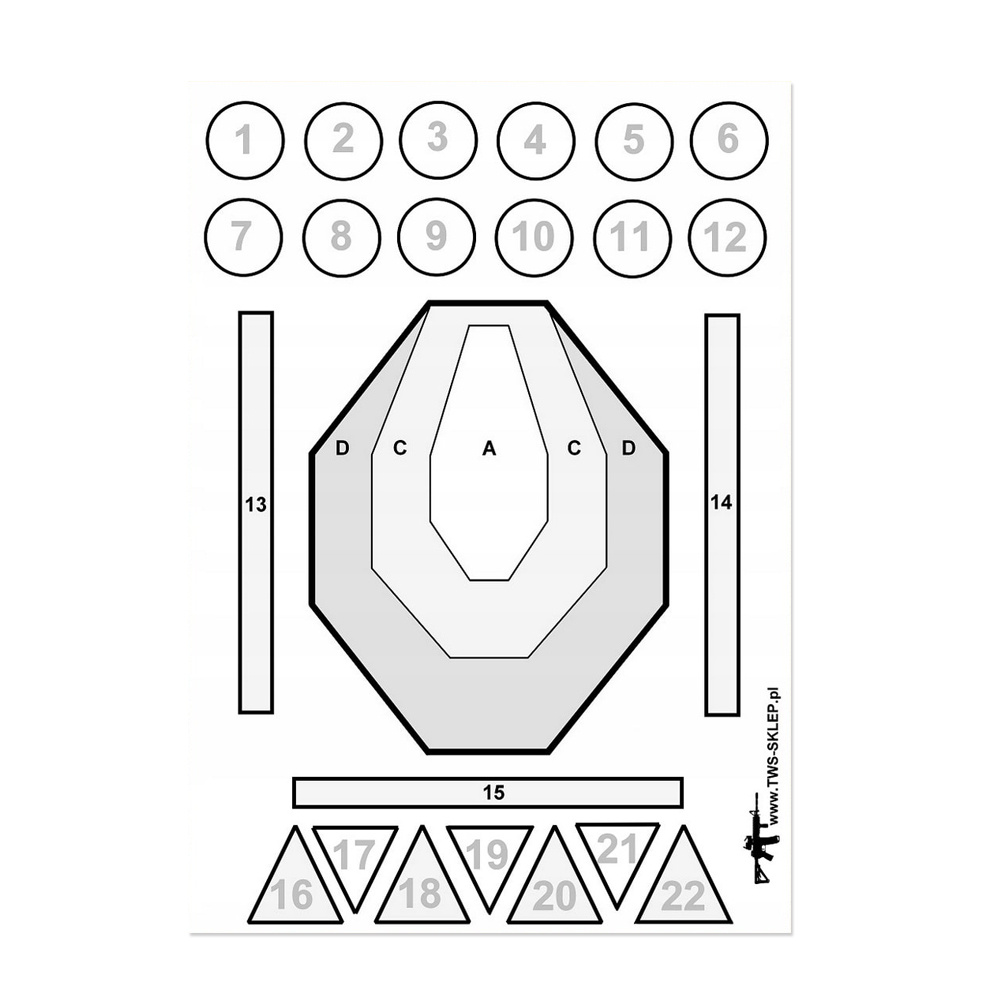 Tactical Weapon System - Tarcza strzelecka TWS Drill IPSC