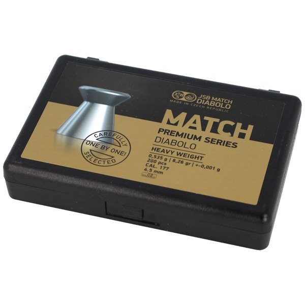 JSB - Śrut do wiatrówki Match Premium Heavy - 4.51 mm - 200 szt. - 1026-200