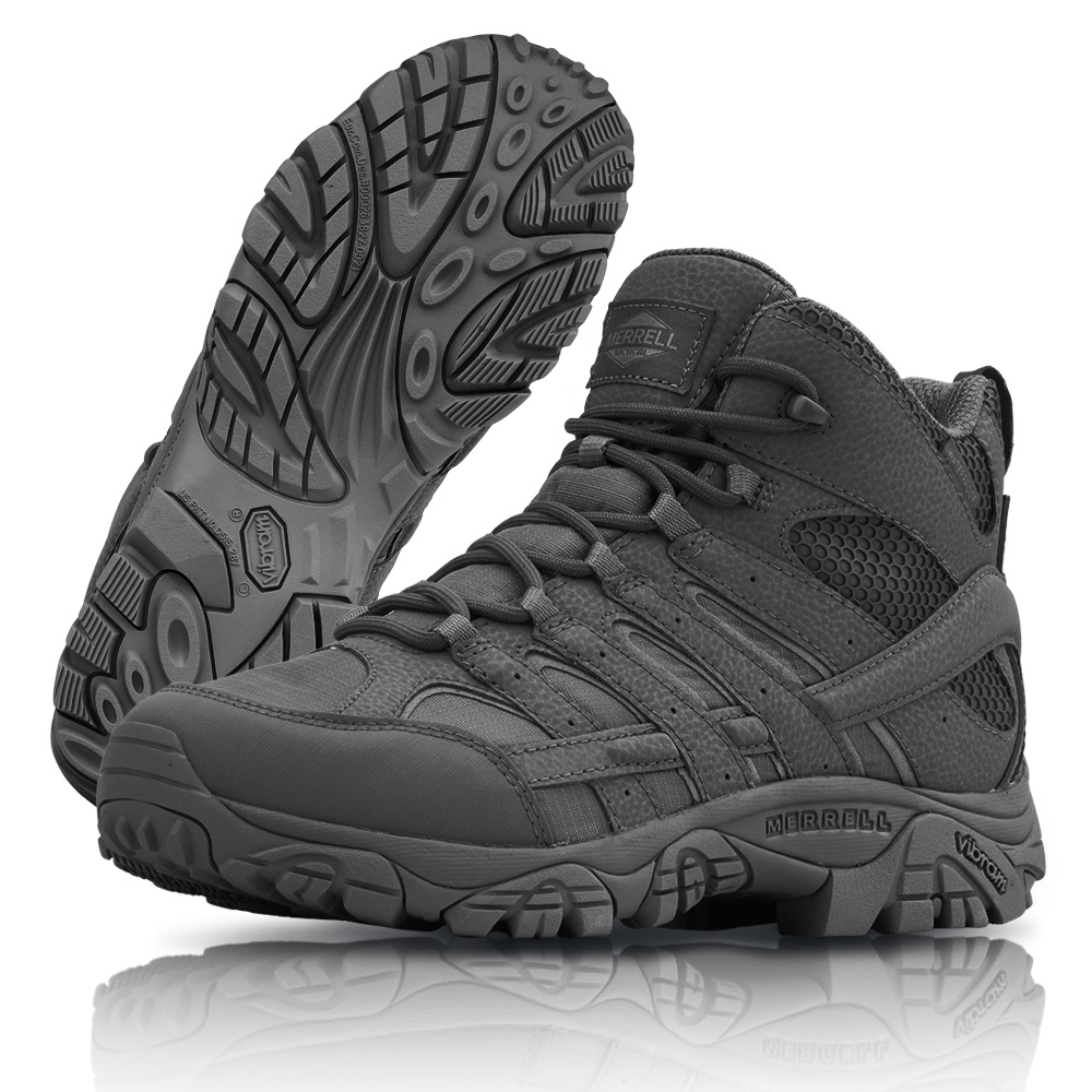 Merrell - Buty Moab 2 Mid Tactical Waterproof Boot - Czarny - J15853