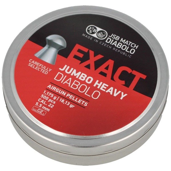 JSB - Śrut do wiatrówki Exact Jumbo Heavy - 5.52 mm - 500 szt. - 546287-500