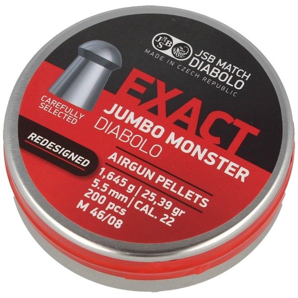 JSB - Śrut do wiatrówki Exact Jumbo Monster ReDesigned - 5.52 mm  - 200 szt - 546388-200