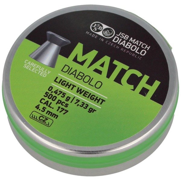 JSB - Śrut do wiatrówki Green Match Light Weight - 4.51 mm - 500 szt. - 000006-500