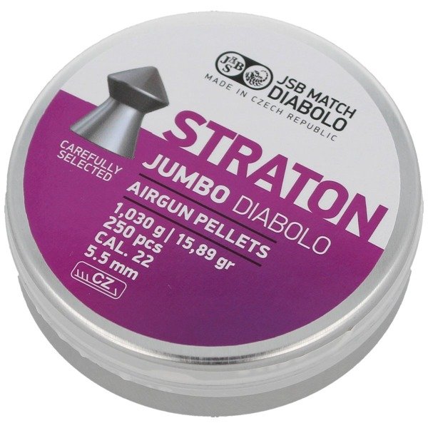 JSB - Śrut do wiatrówki Diabolo Straton Jumbo - .22 / 5.5 mm - 250 szt. - 546238-250