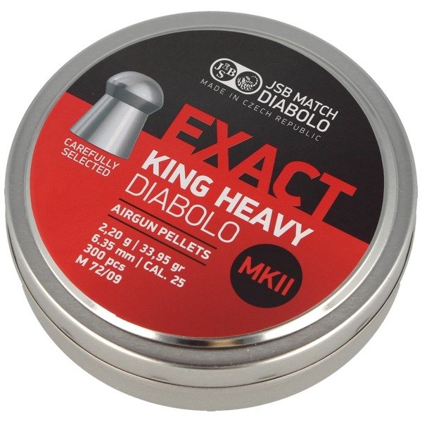 JSB - Śrut do wiatrówki Exact King Heavy MKII - 6.35 mm -  300 szt. - 546498-300