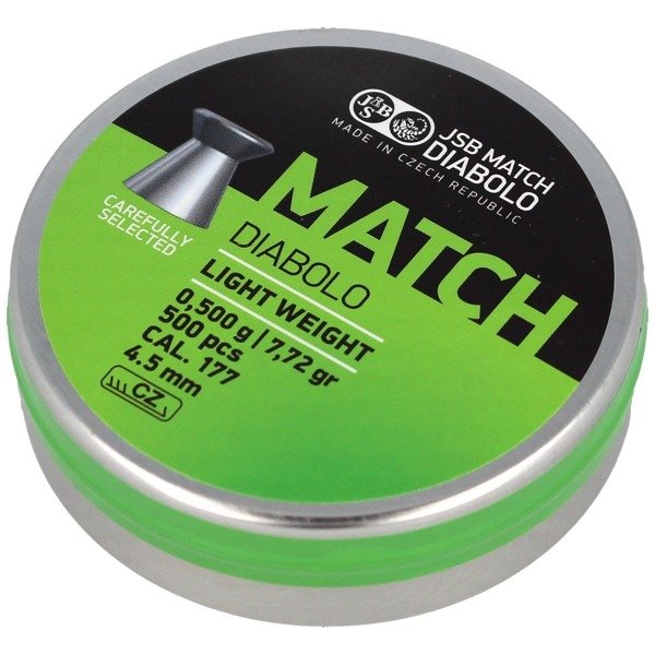 JSB - Śrut do wiatrówki Green Match Light Weight - 4.5 mm -  500 szt. - 000005-500-5