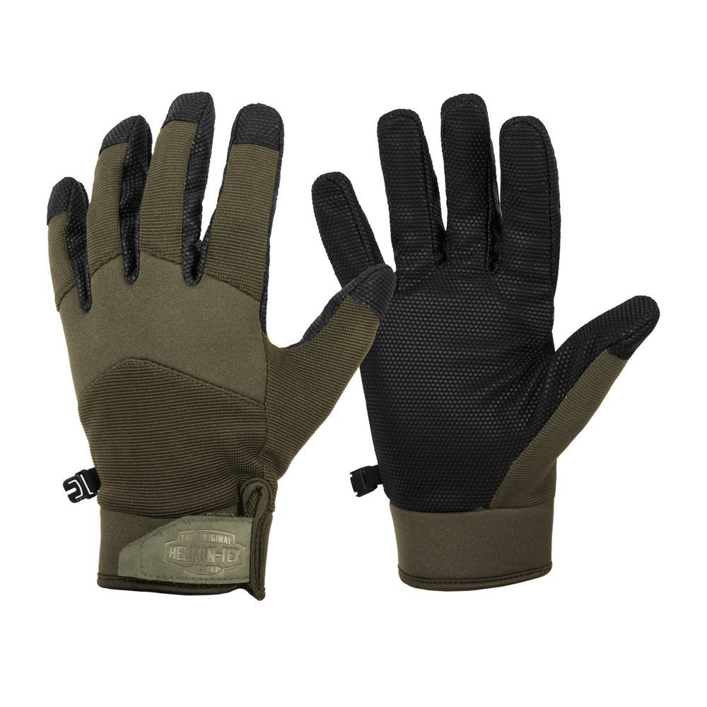 Helikon - Rękawice taktyczne ocieplane Impact Duty Winter Mk2 - Czarny/Zielony - RK-ID2-NE-0201B