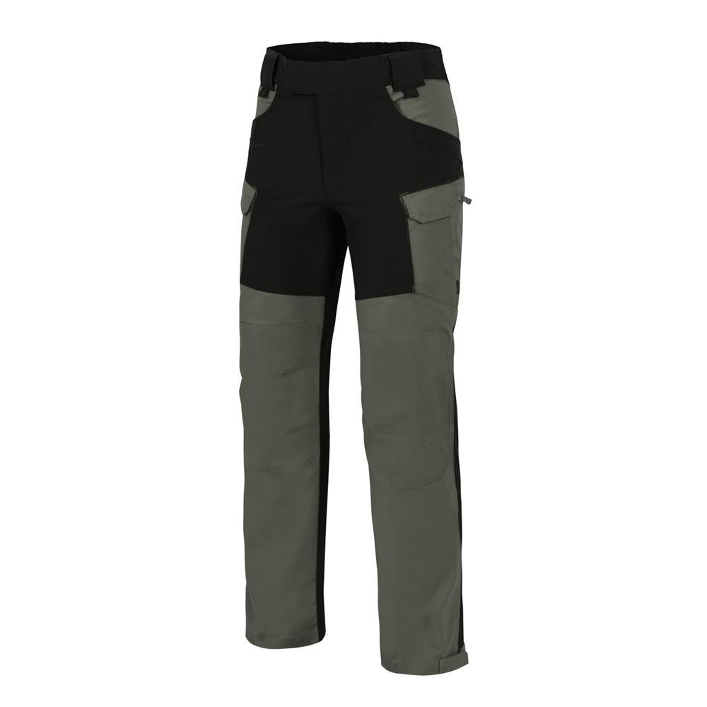 Helikon - Spodnie outdoorowe Hybrid Outback Pants - DuraCanvas - Taiga Green / Czarne - SP-HOP-DC-0901A