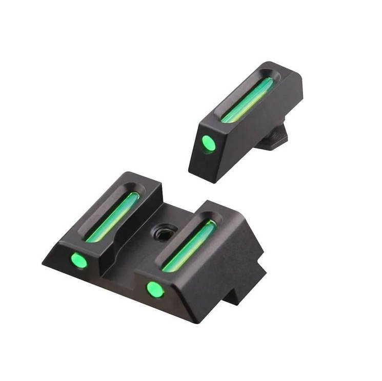 GunPany - Fiber Sights Combo do Glock - Długie - Zielona - SCIS-05