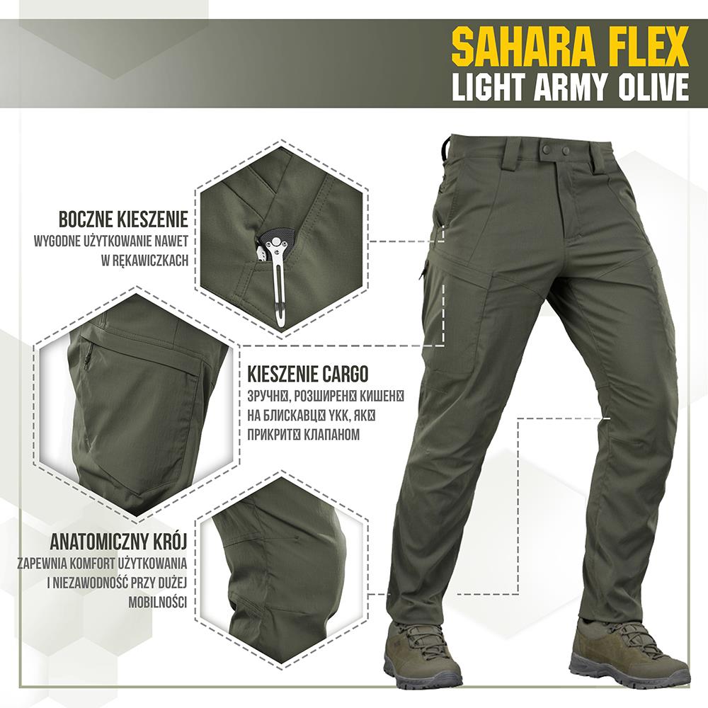M-Tac - Spodnie trekkingowe Sahara Flex Lite - Army Olive - 20064062
