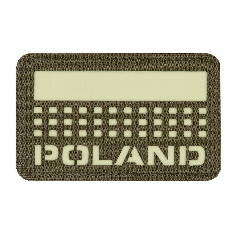 M-Tac - Naszywka Z Flagą i Napisem Poland - Fluorescencyjna - Piksele/Prostokąt - Ranger Green - 51006223