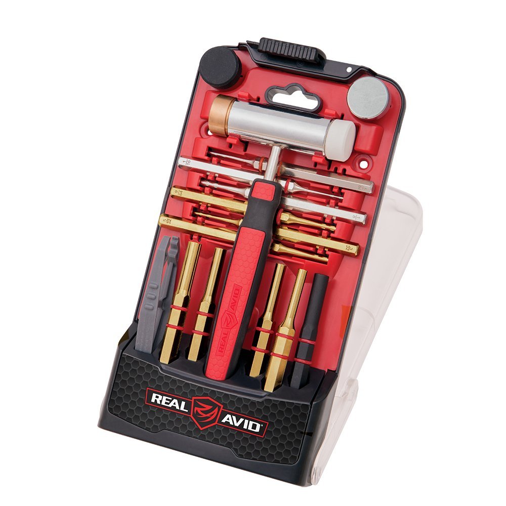 Real Avid - Zestaw narzędzi Accu-Punch Hammer with Brass & Steel Pin Punch Set - AVHPS-B