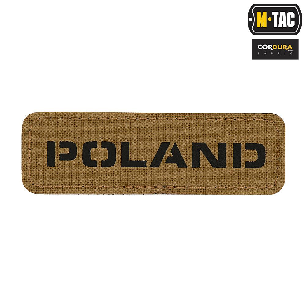 M-Tac - Naszywka - Polska - Laser Cut - Coyote / Czarny - 51003105