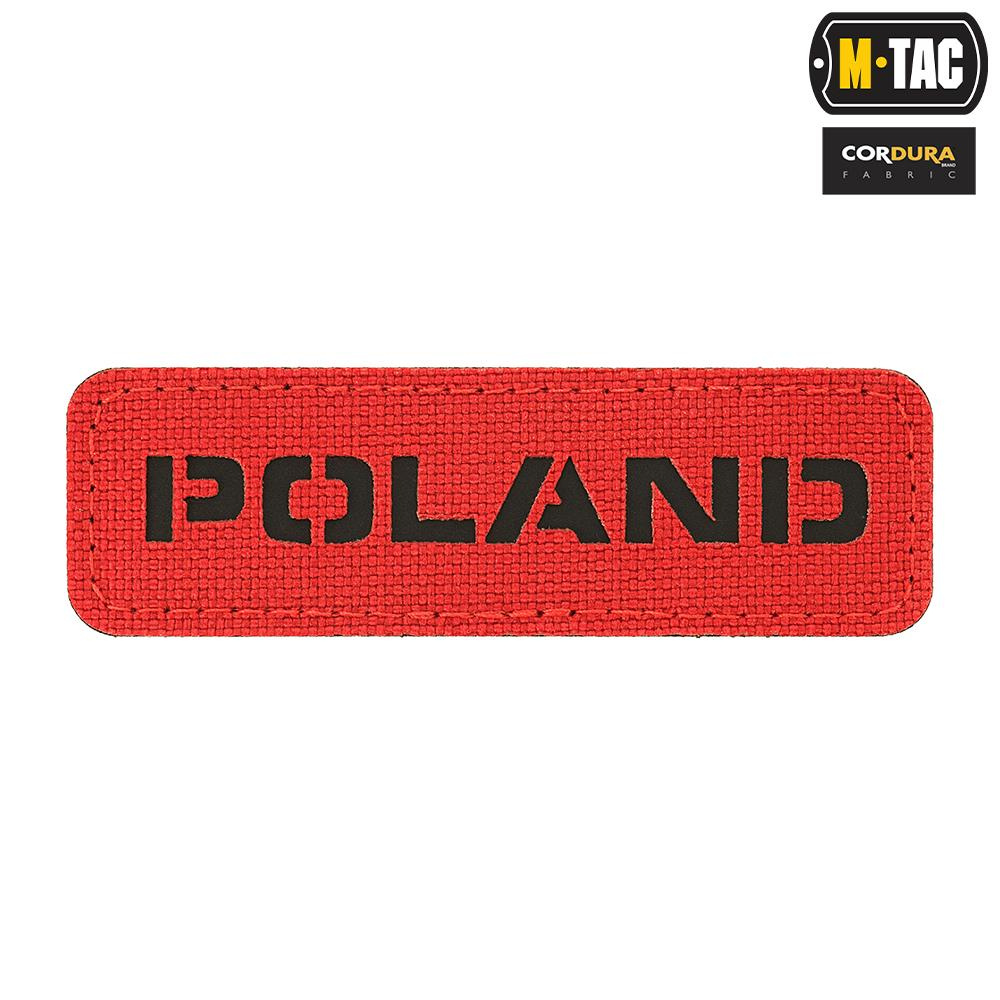 M-Tac - Naszywka Polska - Laser Cut - Czerwony / Czarny - 51003133