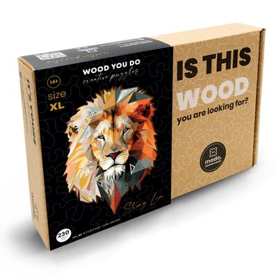 Puzzle WOOD YOU DO Silny Lew (230 elementów)